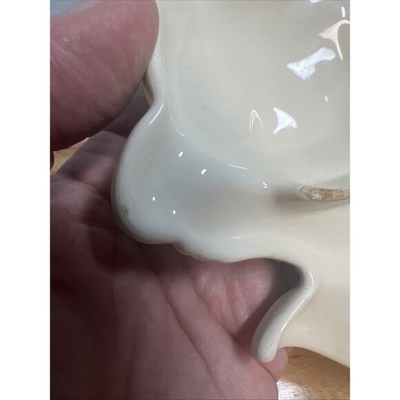 VTG Lenox Poppies on Blue Barnyard Cat Kitten Plate Spoon Rest Flower Design - Picture 8 of 10